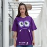 تیشرت لانگ رنگی رنگی کارتنی طرح سدمن